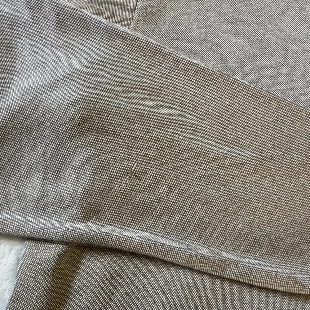 Visitor Beige Men's Quarter‎ Zip Dress Up Sweatshirt Size Large